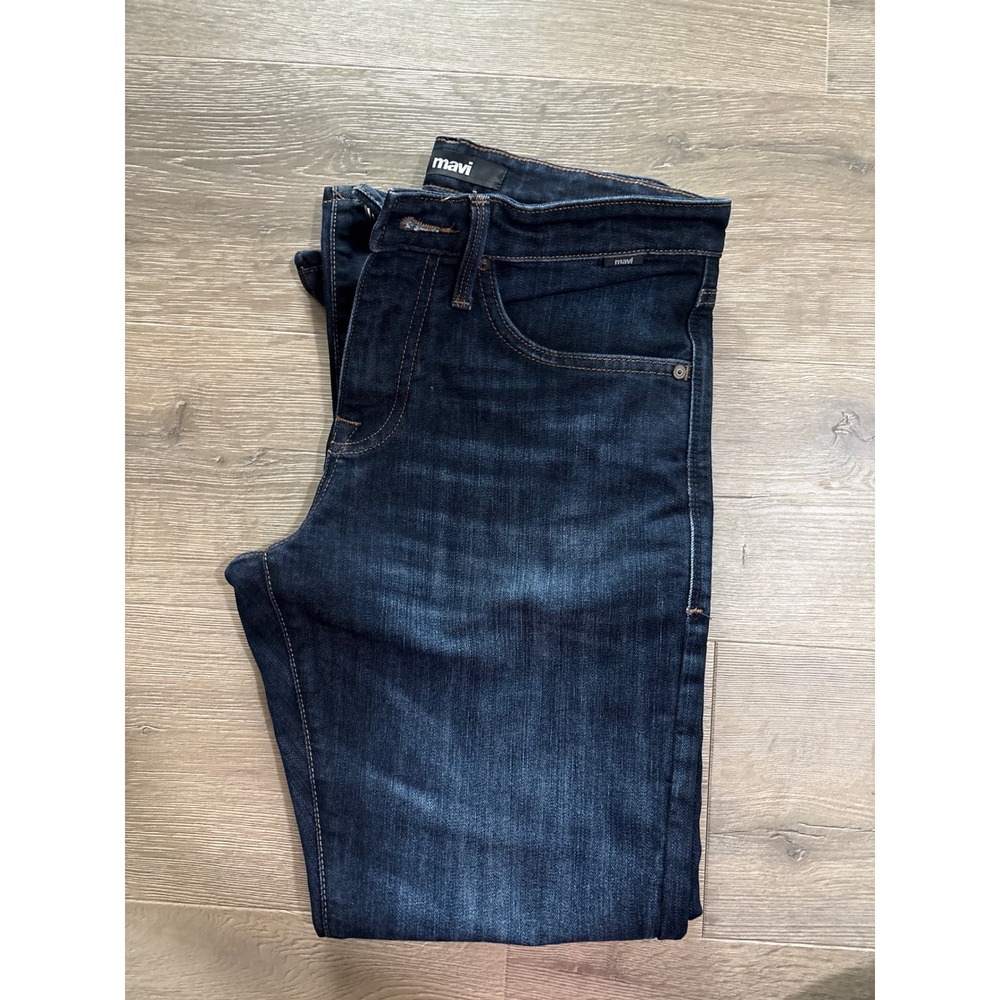 Mavi Matt Dark Wash Straight Leg Denim Jeans Men Size 30x30